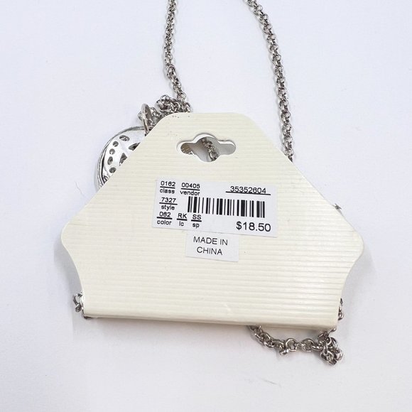 NWT – CJ & Banks – Starfish & Sand Dollar Pendant Silver Tone 20” Necklace - Picture 8 of 9